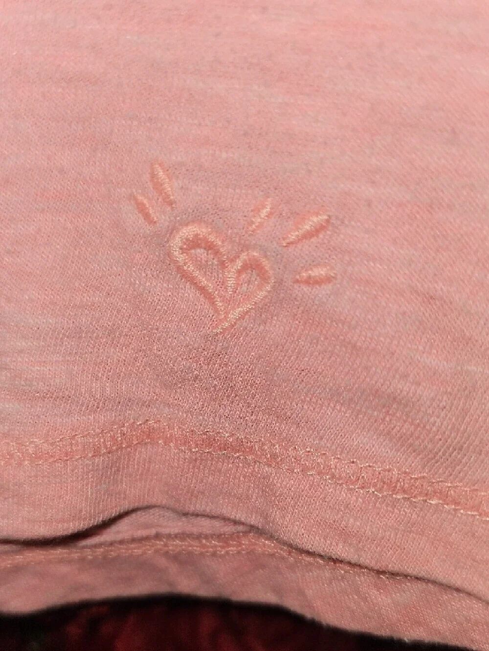 Justice Girls' Light Pink/Coral V-Neck Tee Size 12